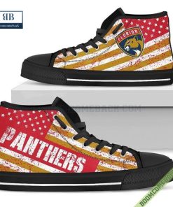 Florida Panthers American Flag Vintage High Top Canvas Shoes