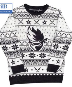 Fortnite Ninja Face Shuriken Ugly Christmas Sweater