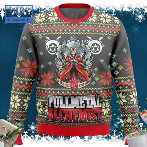 Fullmetal Alchemist Edward Elric To Obtain Something Of Equal Value Must Be Lost Ugly Christmas Sweater