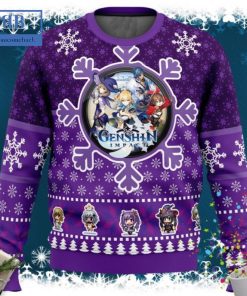 Genshin Impact Snowflake Ugly Christmas Sweater