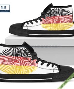 Germany Flag Fingerprint High Top Canvas Shoes
