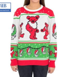 Grateful Dead Dancing Bears Ugly Christmas Sweater