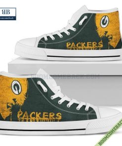green bay packers alien movie high top canvas shoes 3 MNZ10