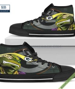 Green Bay Packers Teenage Mutant Ninja Turtles High Top Canvas Shoes