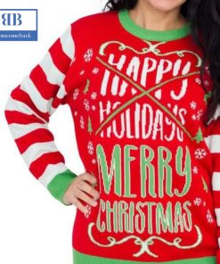 Happy Holidays Merry Christmas Ugly Christmas Sweater