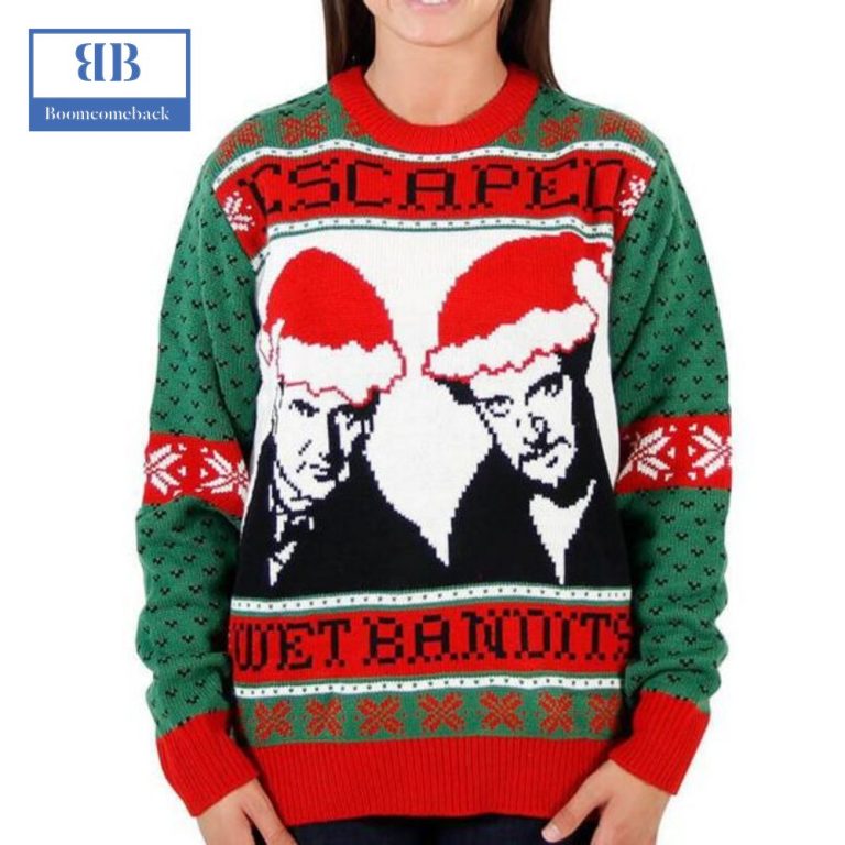 Home Alone Escaped Wet Bandits Ugly Christmas Sweater
