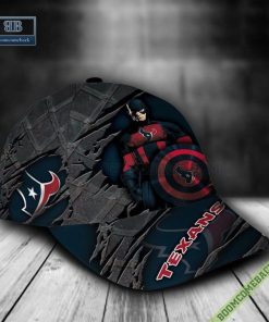 Houston Texans Captain America Marvel Personalized Classic Cap Hat