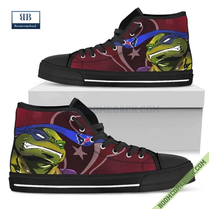 Houston Texans Teenage Mutant Ninja Turtles High Top Canvas Shoes
