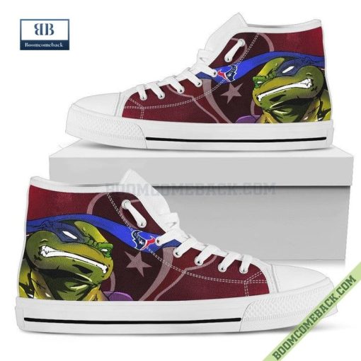 Houston Texans Teenage Mutant Ninja Turtles High Top Canvas Shoes