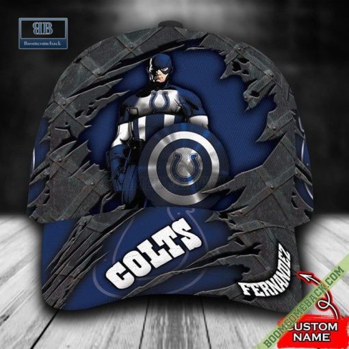 Indianapolis Colts Captain America Marvel Personalized Classic Cap Hat