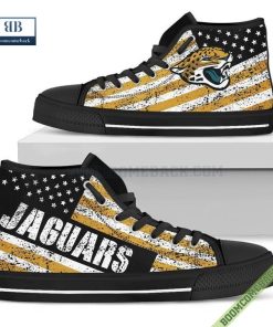 Jacksonville Jaguars American Flag Vintage High Top Canvas Shoes