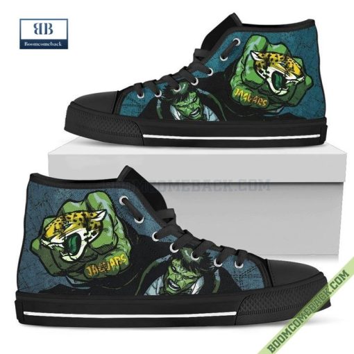 Jacksonville Jaguars Hulk Marvel High Top Canvas Shoes