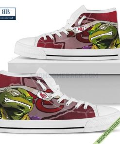 Kansas City Chiefs Teenage Mutant Ninja Turtles High Top Canvas Shoes