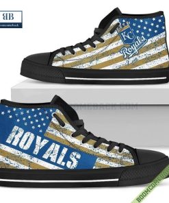 Kansas City Royals American Flag Vintage High Top Canvas Shoes