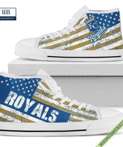 kansas city royals american flag vintage high top canvas shoes 3 E9rF9