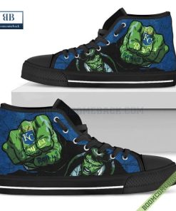 Kansas City Royals Hulk Marvel High Top Canvas Shoes