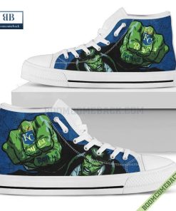 Kansas City Royals Hulk Marvel High Top Canvas Shoes