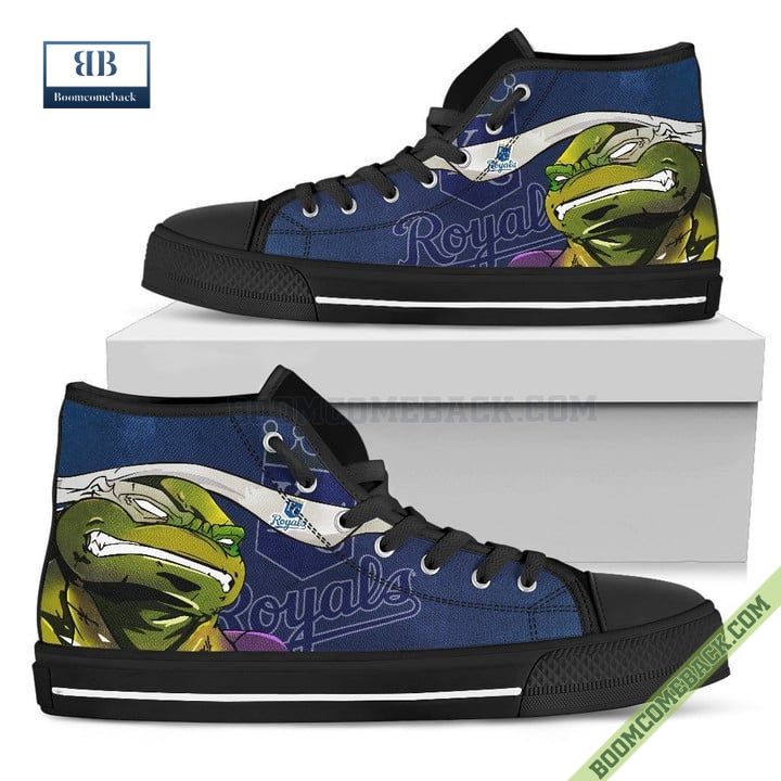 Kansas City Royals Teenage Mutant Ninja Turtles High Top Canvas Shoes