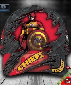 Kansas City Chiefs Captain America Marvel Personalized Classic Cap Hat