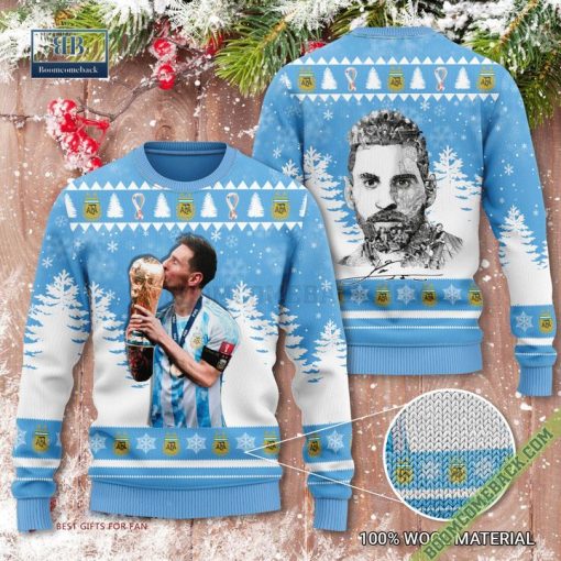Lionel Messi Champions World Cup 2022 Ugly Sweater