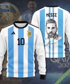 Lionel Messi Home Jersey 2022 Ugly Christmas Sweater