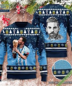 Lionel Messi World Cup 2022 Champions Ugly Christmas Sweater