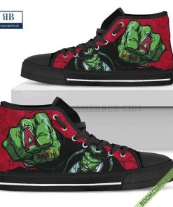 Los Angeles Angels Hulk Marvel High Top Canvas Shoes