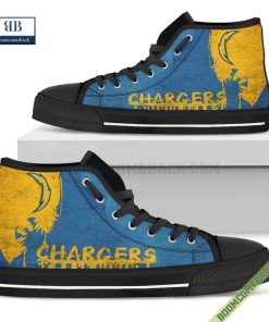 Los Angeles Chargers Alien Movie High Top Canvas Shoes