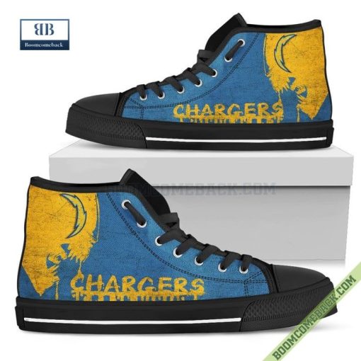 Los Angeles Chargers Alien Movie High Top Canvas Shoes