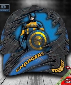 Los Angeles Chargers Captain America Marvel Personalized Classic Cap Hat