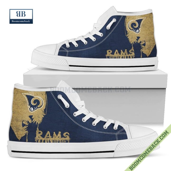 Los Angeles Rams Alien Movie High Top Canvas Shoes
