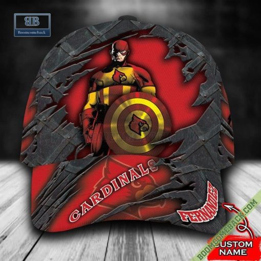 Louisville Cardinals Captain America Marvel Personalized Classic Cap Hat