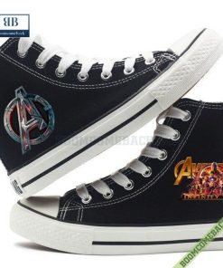 Marvel Avengers Infinity War High Top Canvas Shoes Black Version