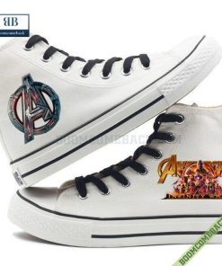 Marvel Avengers Infinity War High Top Canvas Shoes White Version