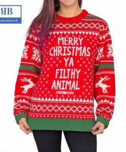 Merry Christmas Ya Filthy Animal Reindeer Ugly Christmas Sweater