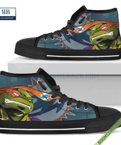 Miami Dolphins Teenage Mutant Ninja Turtles High Top Canvas Shoes