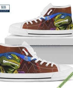 Miami Marlins Teenage Mutant Ninja Turtles High Top Canvas Shoes
