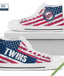 minnesota twins american flag vintage high top canvas shoes 3 ndlpN