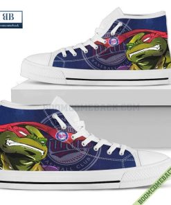 Minnesota Twins Teenage Mutant Ninja Turtles High Top Canvas Shoes