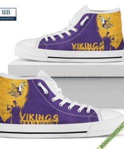Minnesota Vikings Alien Movie High Top Canvas Shoes