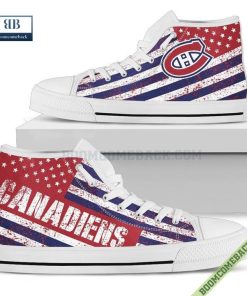 montreal canadiens american flag vintage high top canvas shoes 3 8qI5w