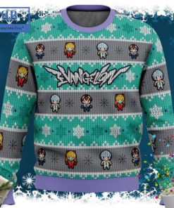 Neon Genesis Evangelion Evangelion Units Chibi Ugly Christmas Sweater