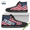 Montreal Canadiens American Flag Vintage High Top Canvas Shoes