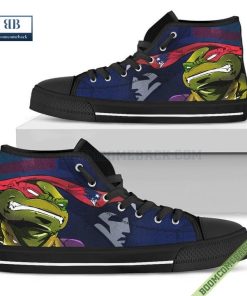 New England Patriots Teenage Mutant Ninja Turtles High Top Canvas Shoes