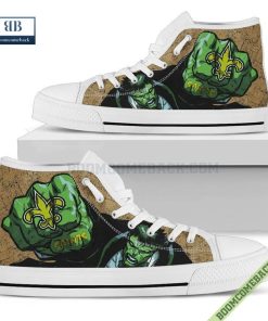 New Orleans Saints Hulk Marvel High Top Canvas Shoes
