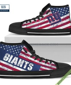 New York Giants American Flag Vintage High Top Canvas Shoes