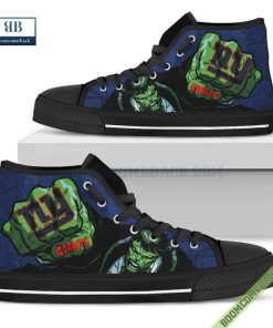 New York Giants Hulk Marvel High Top Canvas Shoes