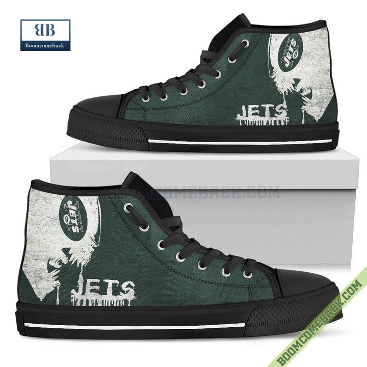 New York Jets Alien Movie High Top Canvas Shoes