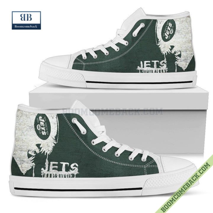New York Jets Alien Movie High Top Canvas Shoes