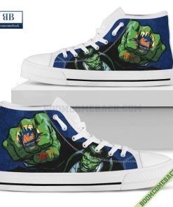New York Mets Hulk Marvel High Top Canvas Shoes